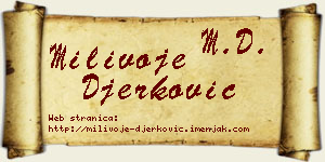 Milivoje Đerković vizit kartica